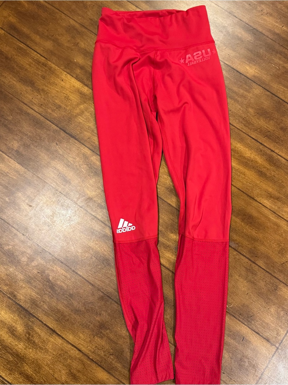 adidas Girls Bright Red Performance Leggings